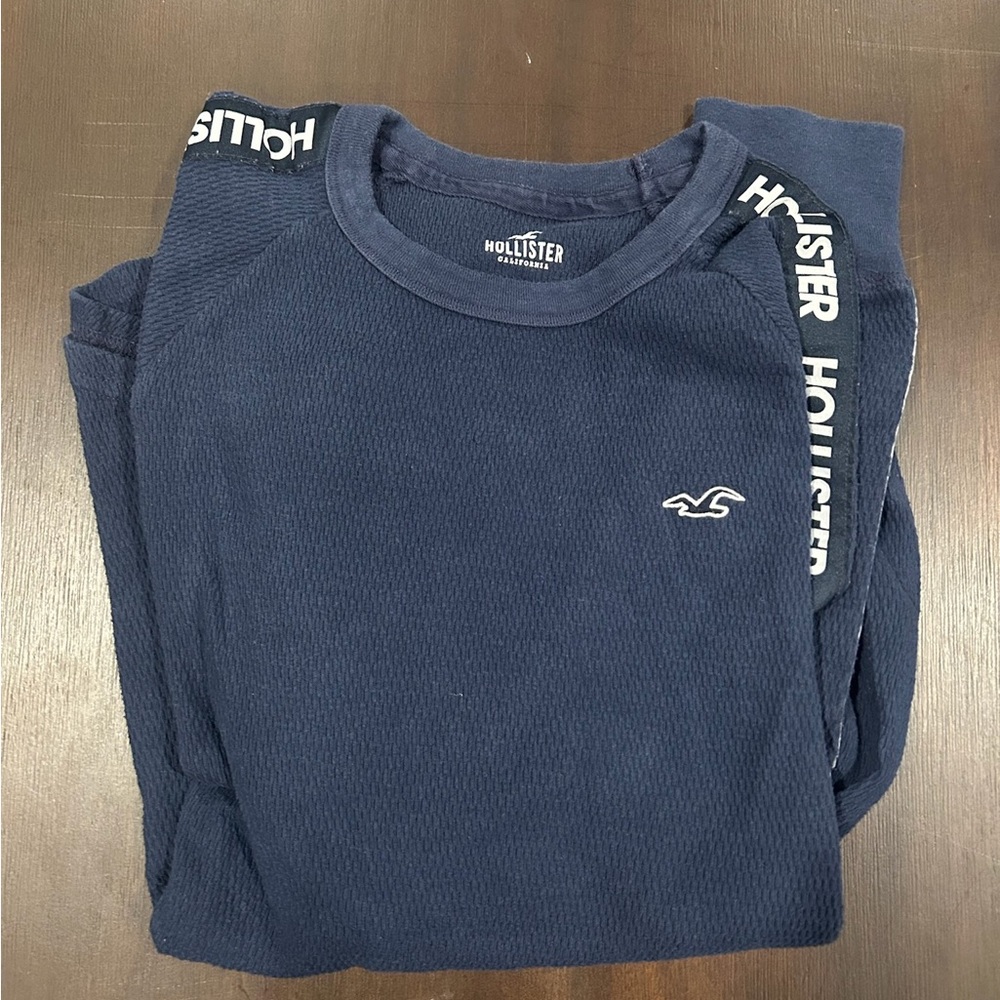 Hollister Navy Blue Long Sleeve Shirt